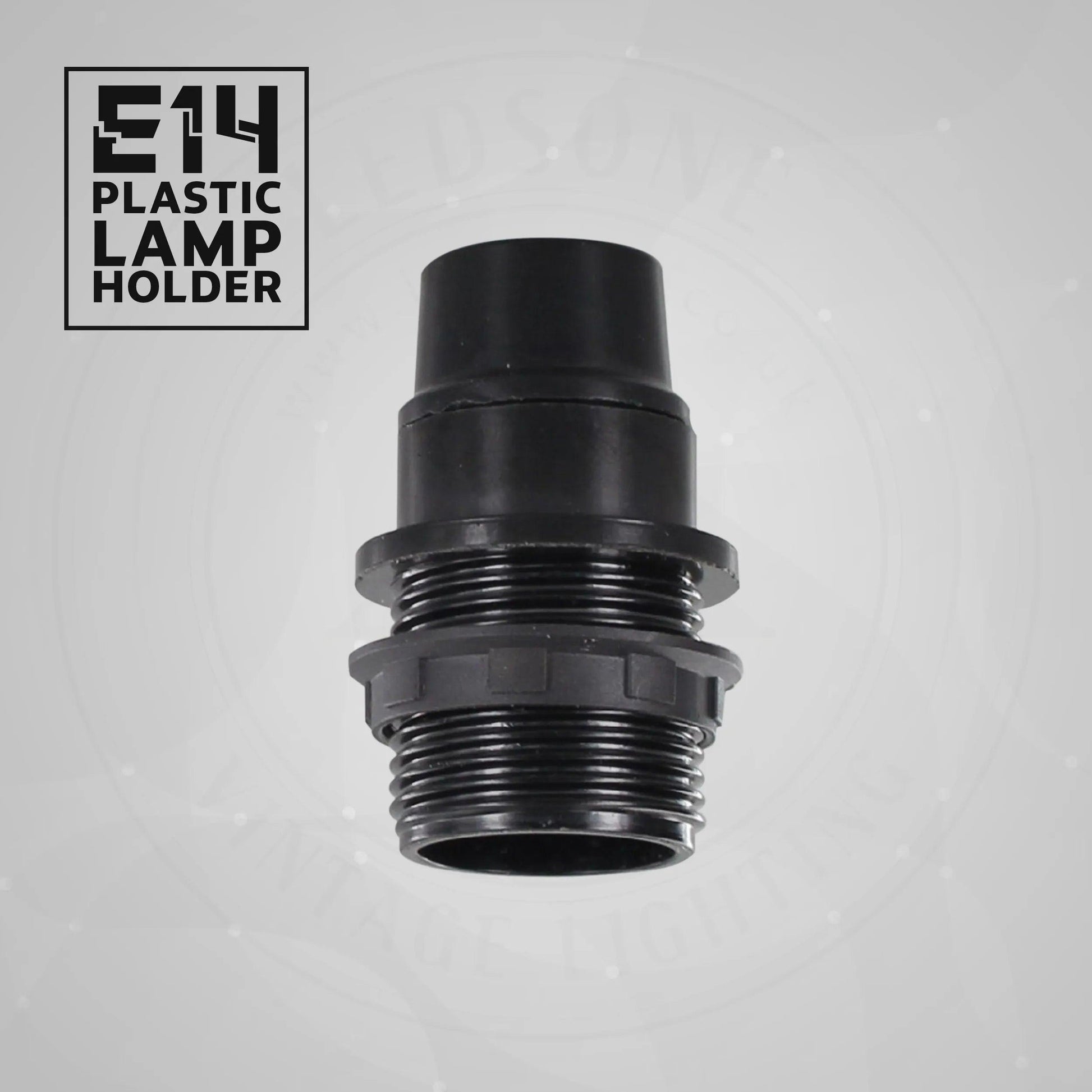 3 Pack E14 Socket Bulb Holder Edison Small Screw Black Plastic Lamp holder  ~4358-2