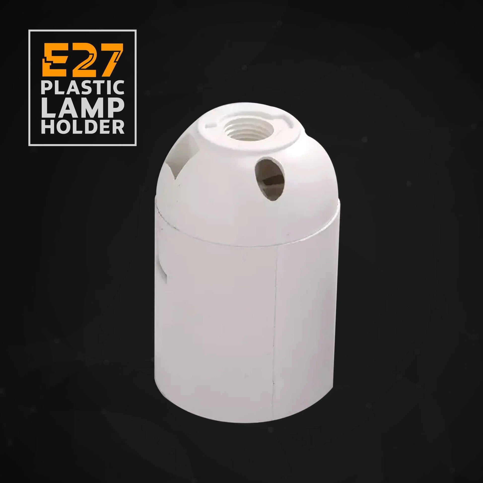 3 Pack E27 Light Bulb Pendant Socket Holder Screw White Plastic Lamp holder~4382-2