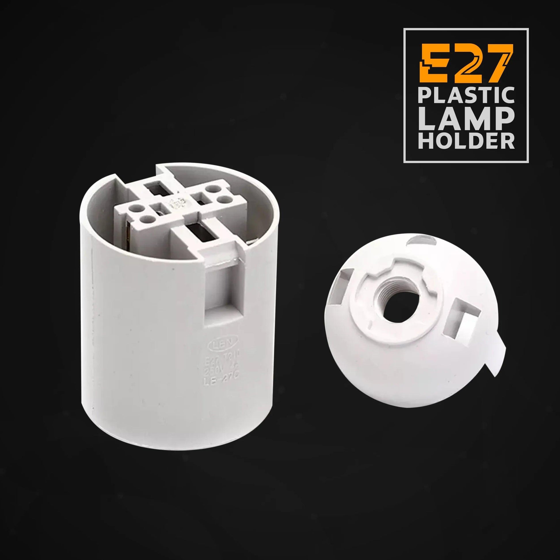 3 Pack E27 Light Bulb Pendant Socket Holder Screw White Plastic Lamp holder~4382-3