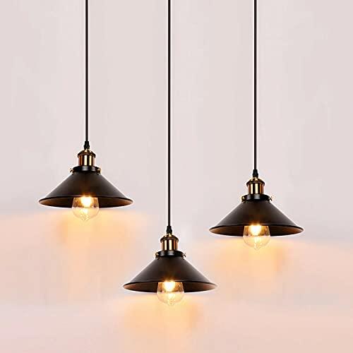 3 Pack Pendant Lamp Cage Hanging Ceiling Light E27 Holder Fitting with 10cm Ceiling Plate Indoor Light~3567-4