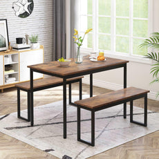 3-Piece Dining Table and Bench Set/ Dinette - Puritific