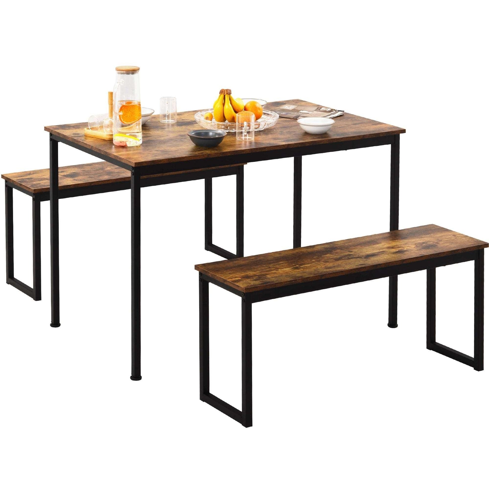 3-Piece Dining Table and Bench Set/ Dinette - Puritific