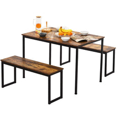 3-Piece Dining Table and Bench Set/ Dinette - Puritific