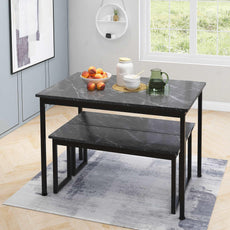 3-Piece Dining Table and Bench Set - Puritific