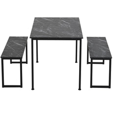 3-Piece Dining Table and Bench Set - Puritific