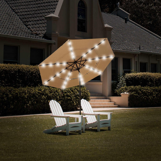 3 Tiers Outdoor Umbrella With 32 LED Lights - Puritific