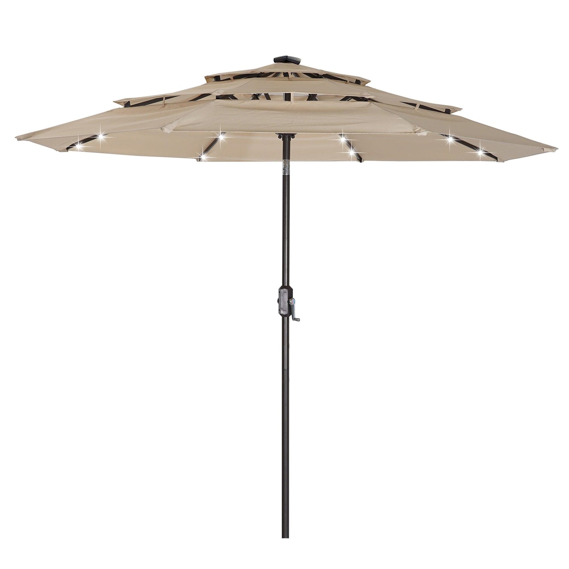 3 Tiers Outdoor Umbrella With 32 LED Lights - Puritific