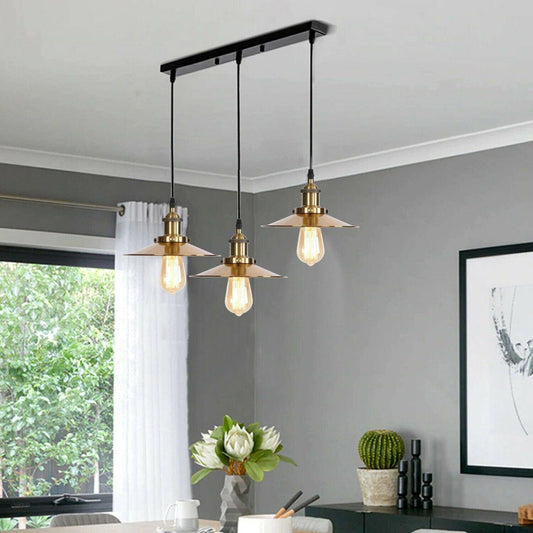 3 Way Modern Ceiling Pendant Cluster Light Fitting Industrial Pendant Lampshade~2139-0