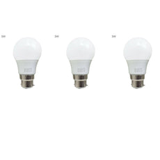 3 X Energy Saving LED Light Cool White Bulbs B22 Bayonet Screw Lamp 3W-25W GLS~1443-2