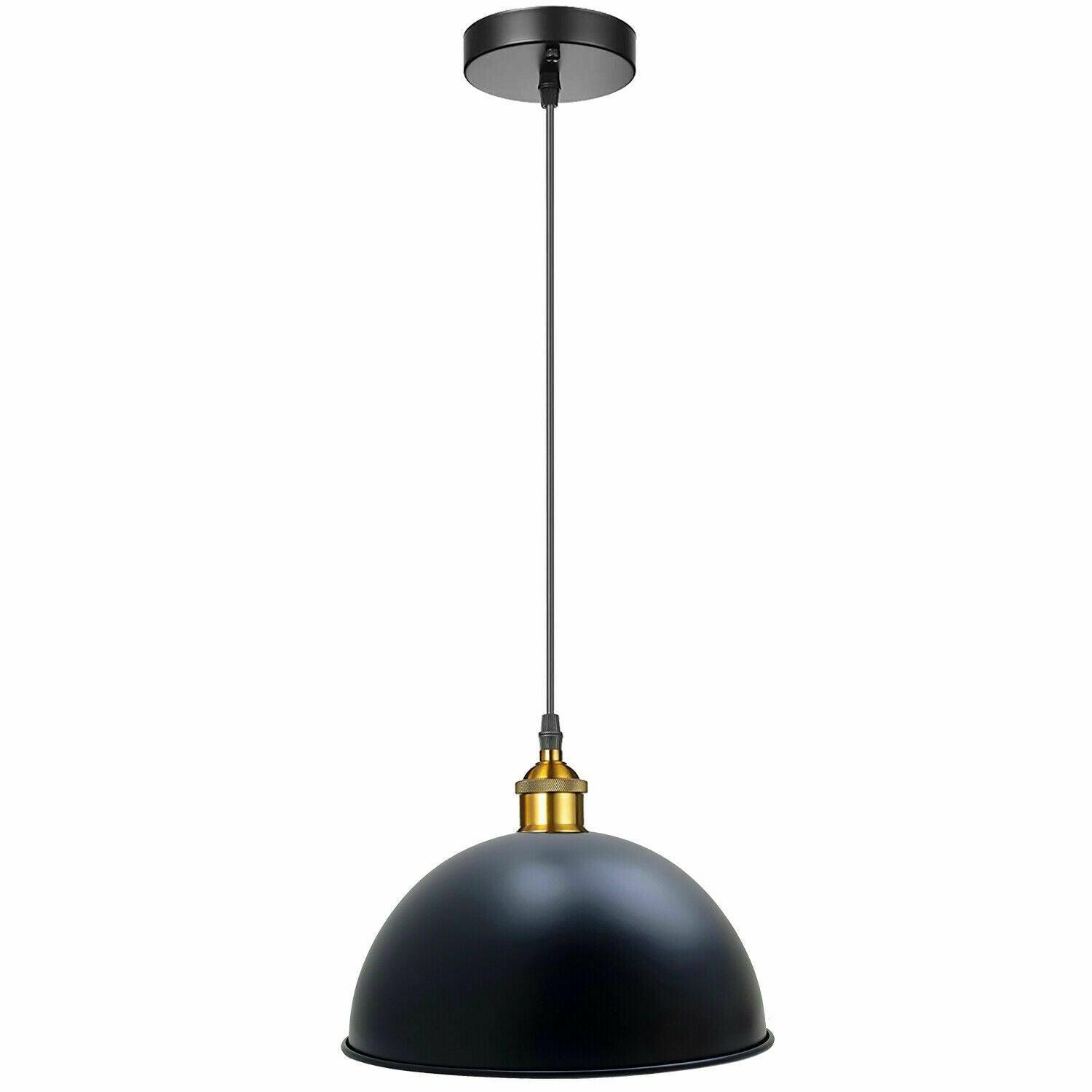 30cm Black Metal Dome Pendant Light~4054-0