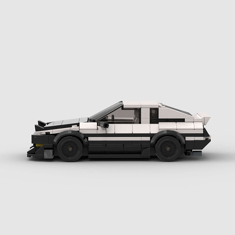 AE86 Black White Building Blocks Toy Car - Puritific