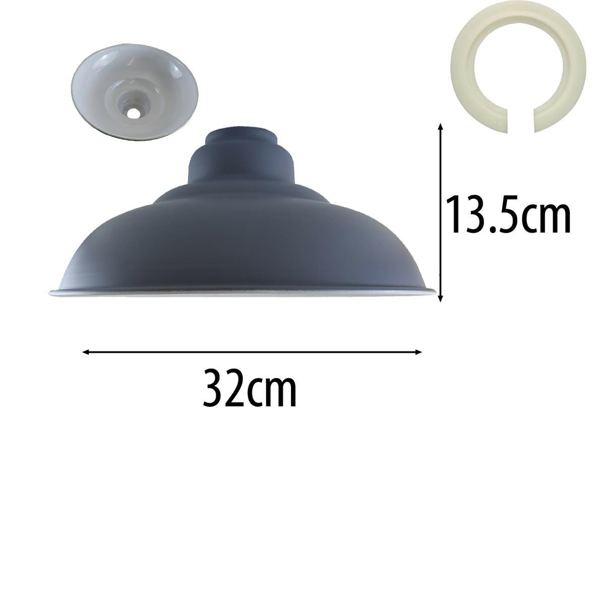 320mm Wide Curvy Pendant Industrial Style Gloss Modern Metal Indoor Light Lampshade~1385-26