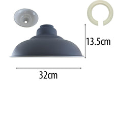 320mm Wide Curvy Pendant Industrial Style Gloss Modern Metal Indoor Light Lampshade~1385-26