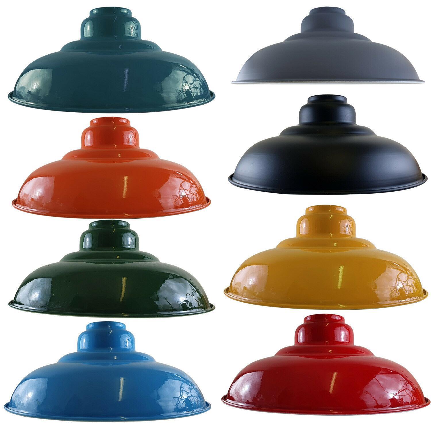 320mm Wide Curvy Pendant Industrial Style Gloss Modern Metal Indoor Light Lampshade~1385-2