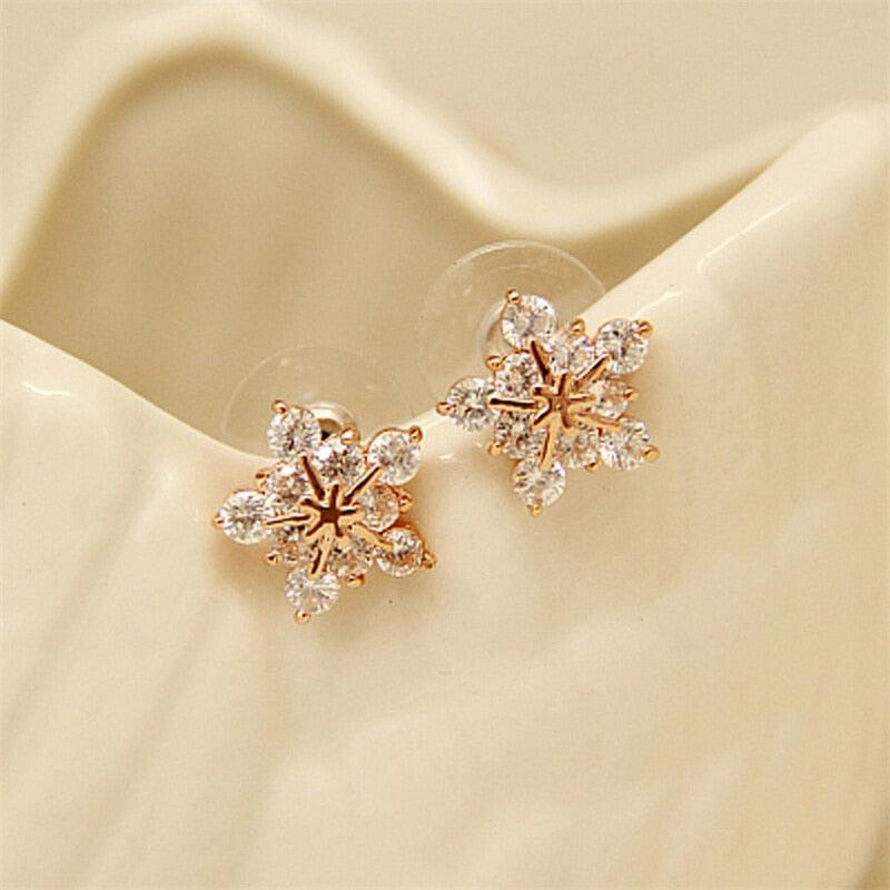 Christmas Snowflake Stud Earrings - Puritific