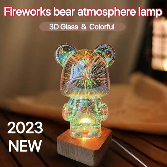 3D Bear Firework Light Lamp - Puritific