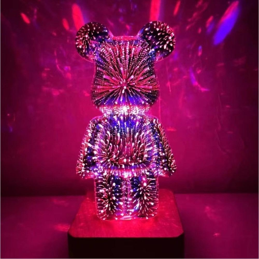 3D Bear Firework Light Lamp - Puritific