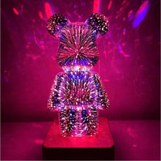 3D Bear Firework Light Lamp - Puritific