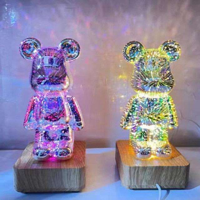 3D Bear Firework Light Lamp - Puritific