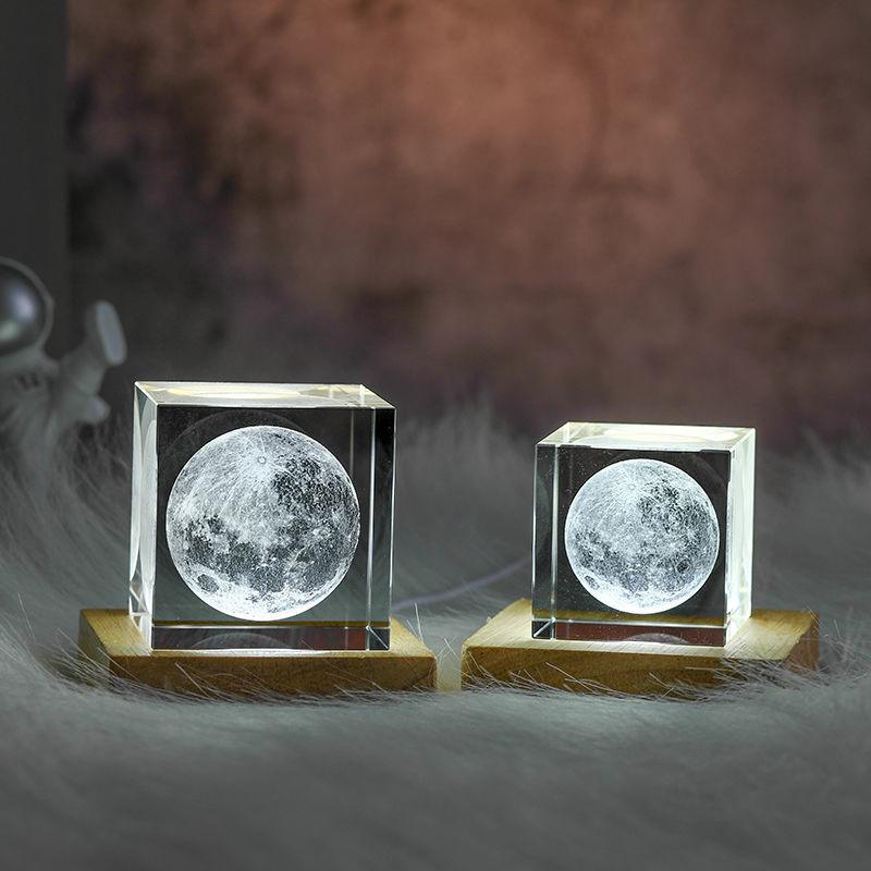 3D Moon Cube LED Light - Puritific