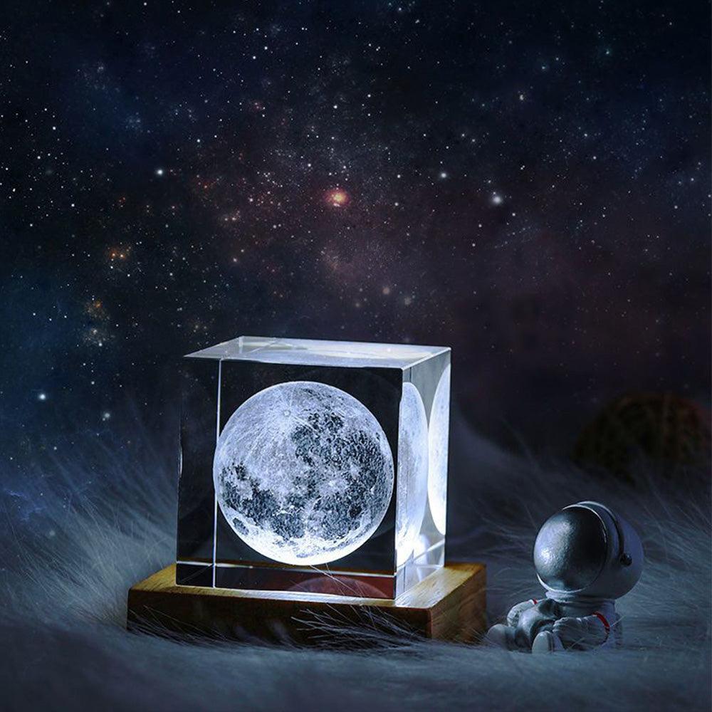 3D Moon Cube LED Light - Puritific