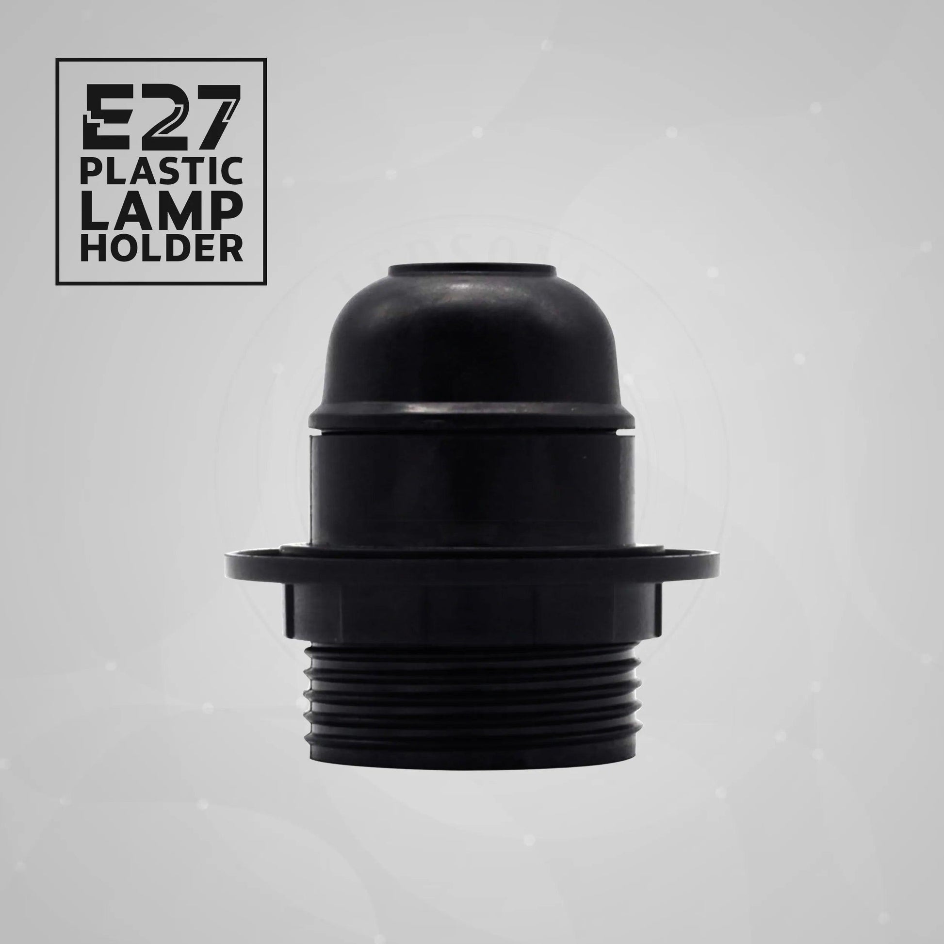 3Pack E27 Light Bulb Pendant Socket Holder,Screw Black Plastic Lamp holder~4392-1