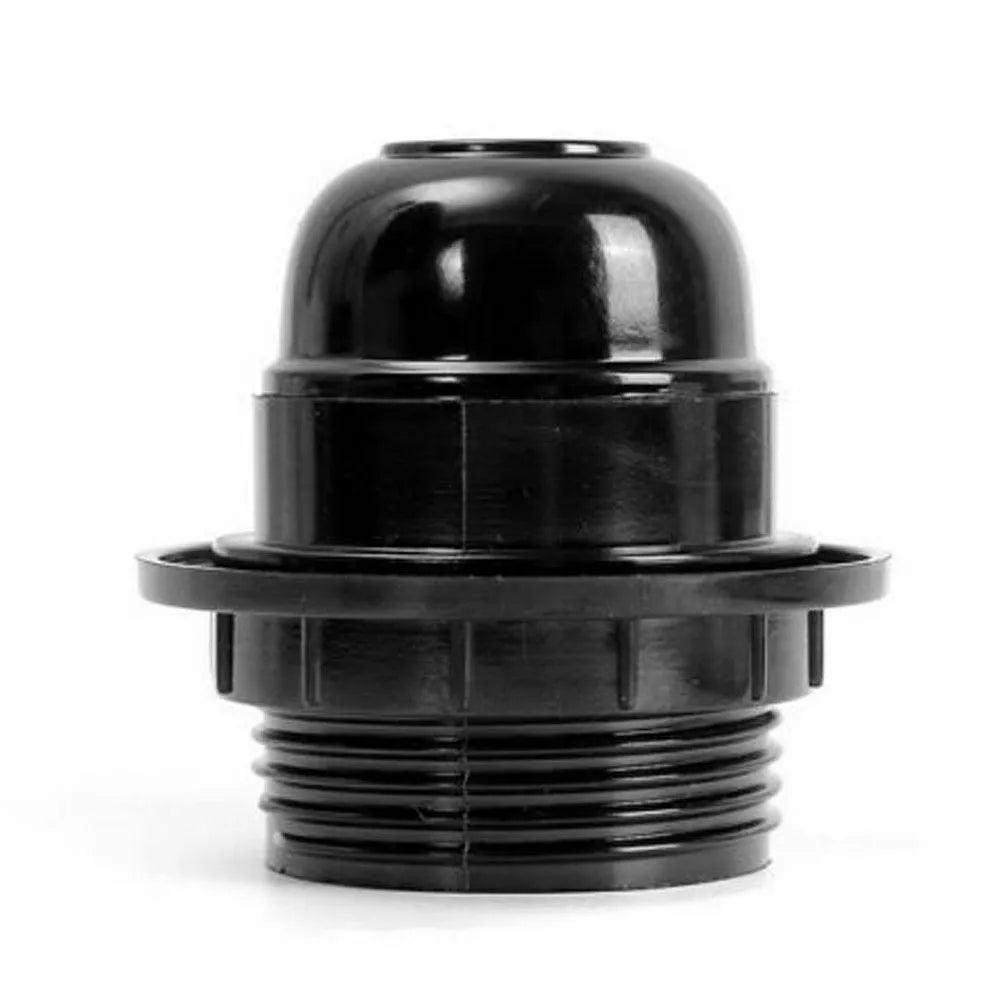 3Pack E27 Light Bulb Pendant Socket Holder,Screw Black Plastic Lamp holder~4392-2