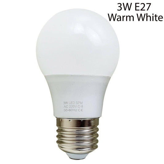 3W E27 Light Bulb Energy Saving Lamp Warm White Globe~1367-0