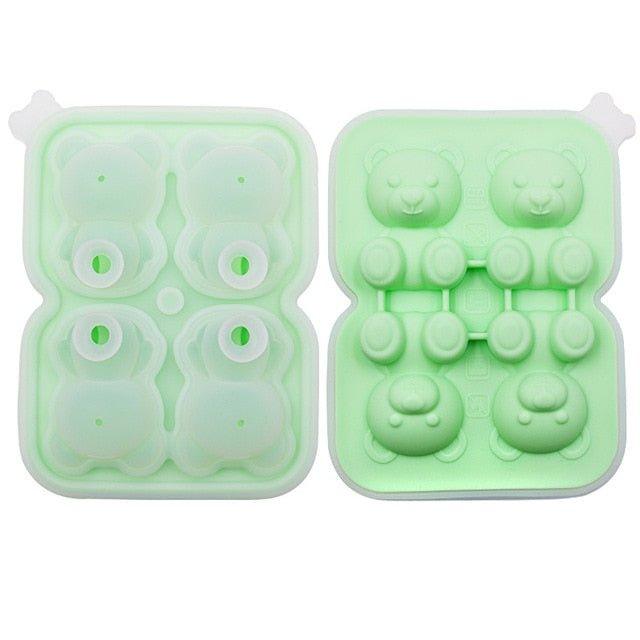 4 Grid Bear Silicone Ice Tray - Puritific