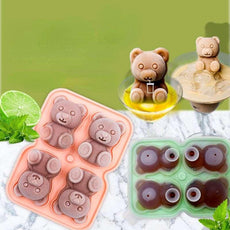 4 Grid Bear Silicone Ice Tray - Puritific