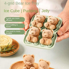 4 Grid Bear Silicone Ice Tray - Puritific