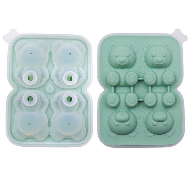 4 Grid Bear Silicone Ice Tray - Puritific