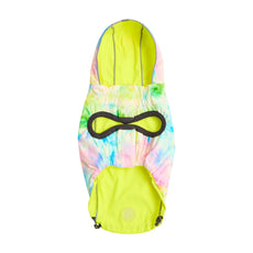 Reversible Raincoat - Neon Yellow with Tie Dye - Puritific