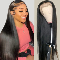 12A Raw Indian Hair HD Lace Frontal Wig Brazilian Virgin Swiss Lace Frontal Bone Straight Human Hair Wigs For Black Women - Puritific