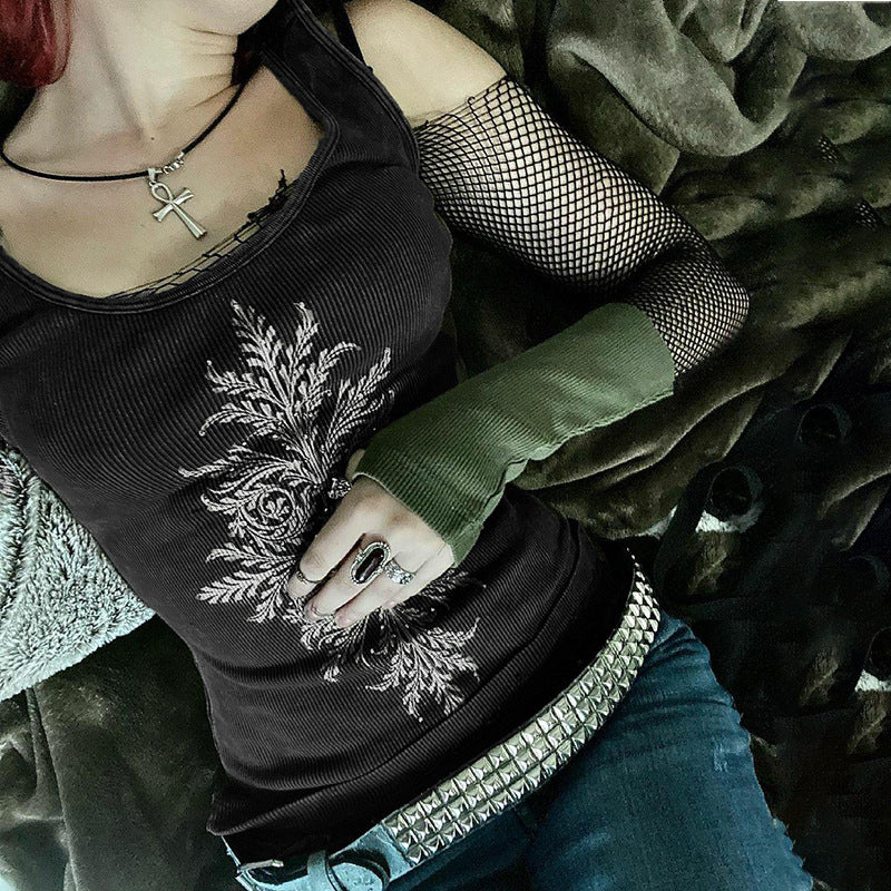 Fairy Grunge Black Knitted Vest - Puritific