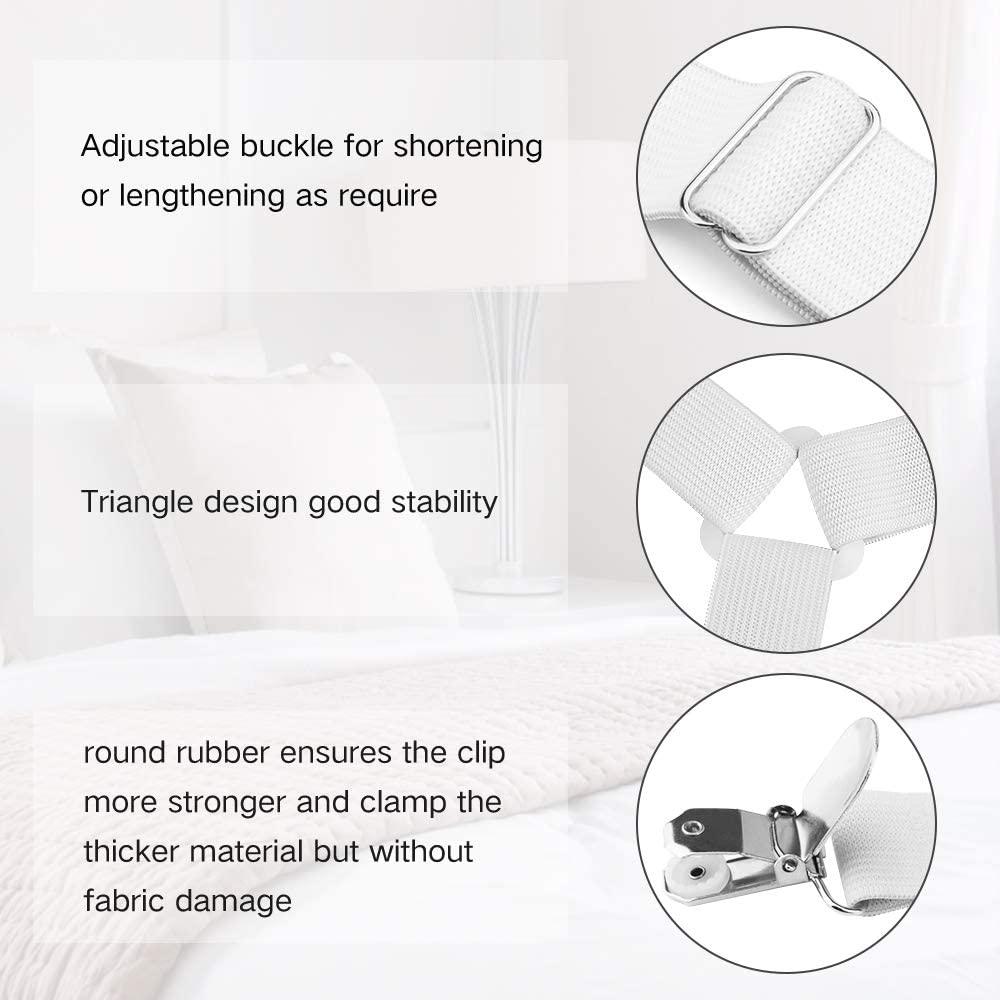 4PCS/Set Elastic Bed Sheet Grippers Fastener Clips - Puritific