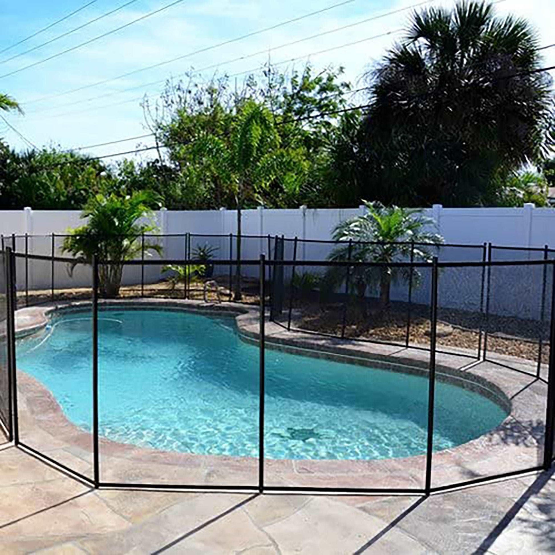 4x12 Ft Outdoor Pool Fence With Section Kit - Puritific