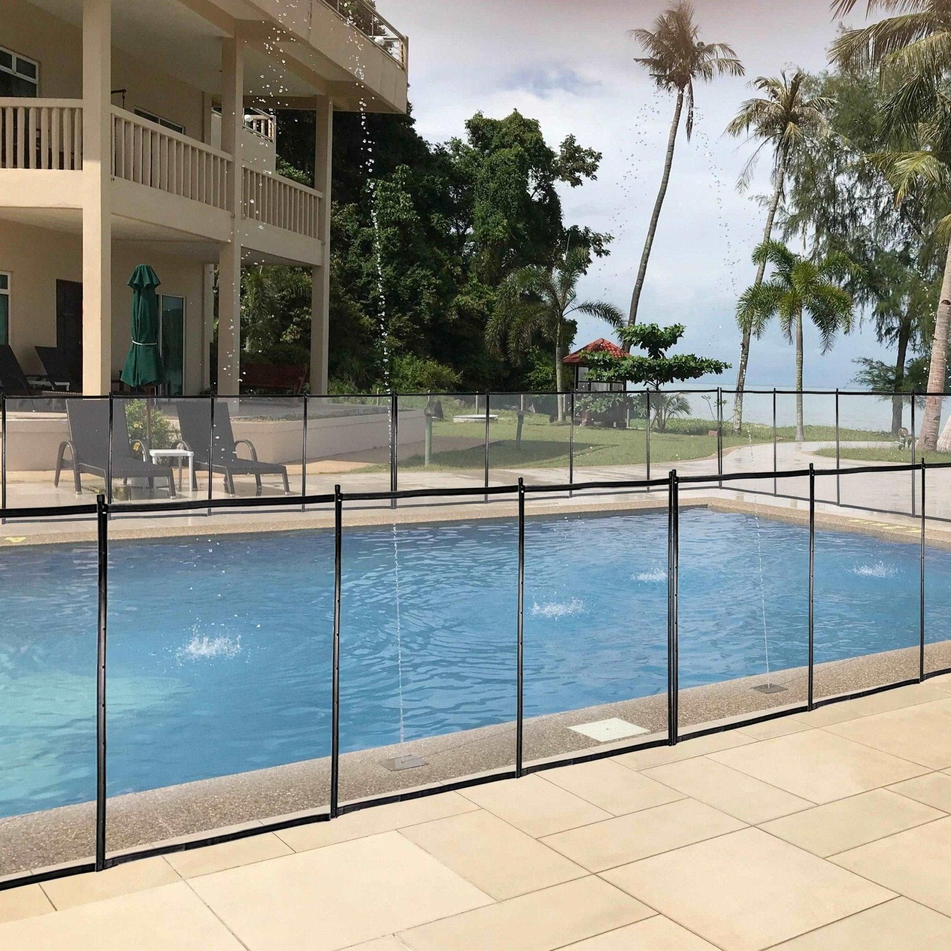 4x12 Ft Outdoor Pool Fence With Section Kit - Puritific