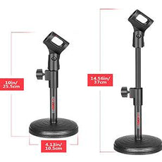 5 Core Desktop Microphone Stand, Upgraded Height Adjustable Table Mic Stand with Mic Clip MS RBS BOOM-1