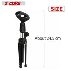 5 Core Microphone Stand Tripod Mic Stand Universal Adjustable Desk Microphone arm with Small Plastic Microphone Clip MS MINI TRI CH-3