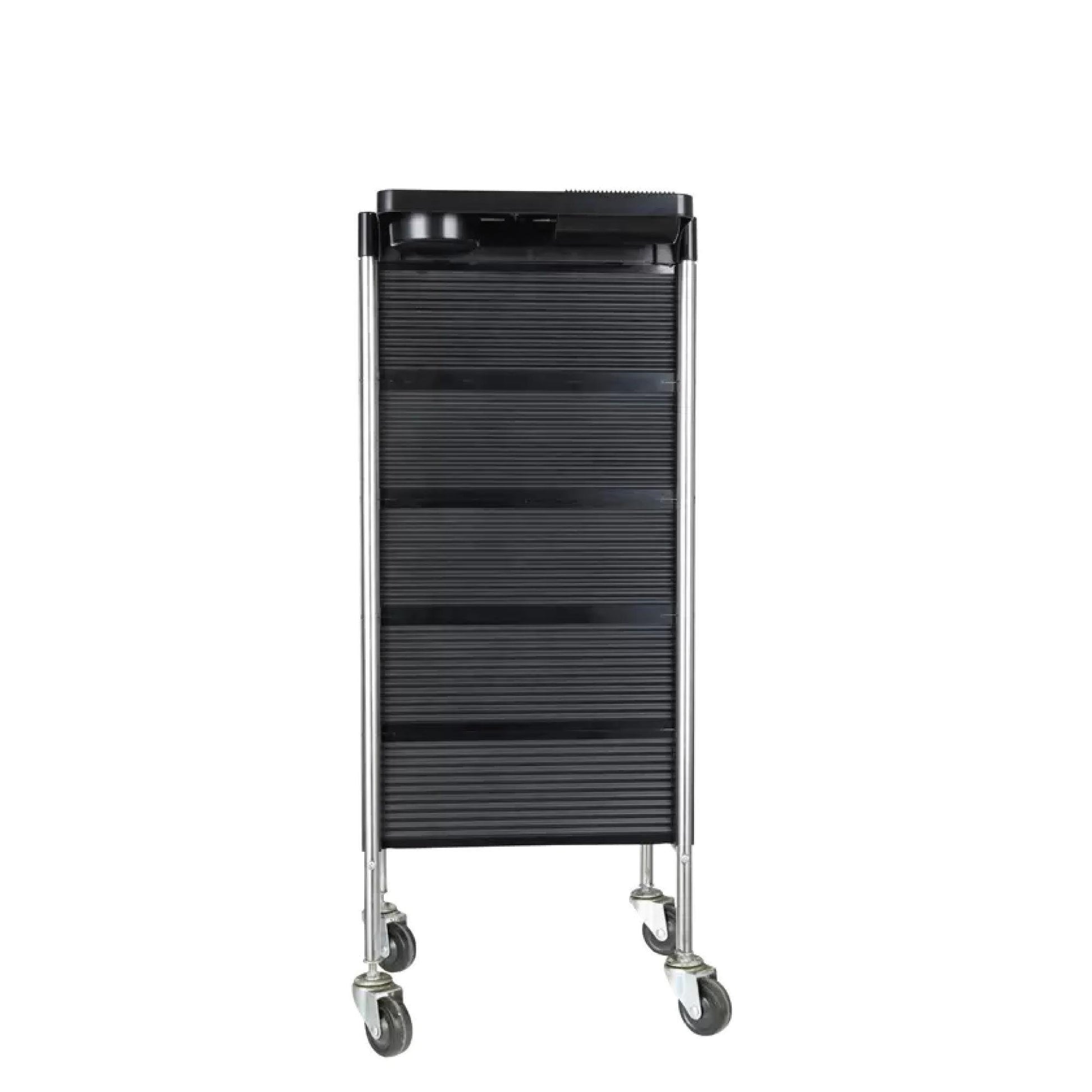 5 Drawer Hairdressing Trolley Black 90x30x36cm Hair Salon Beauty Rolling Cart-11