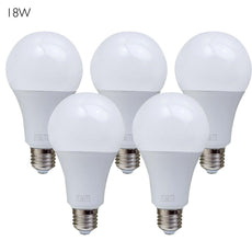 5 Pack A60 E27 Bulb Standard Base LED Light Bulbs 6000K Daylight White~1950-12