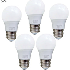 5 Pack A60 E27 Bulb Standard Base LED Light Bulbs 6000K Daylight White~1950-7