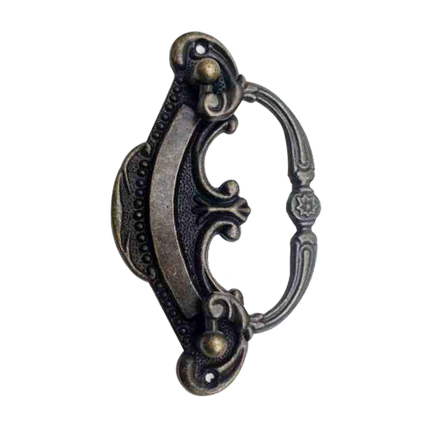 5 Pack Black Cast Iron Rustic Door Pull Handle Overall Length 90mm~2102-4