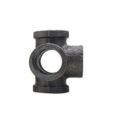 5 Way Pipe Fitting Malleable Iron Black Outlet Cross~1836-1