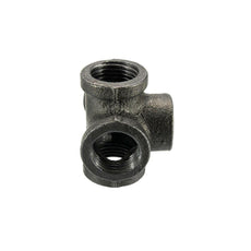 5 Way Pipe Fitting Malleable Iron Black Outlet Cross~1836-2