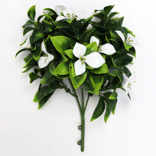 Artificial White Bougainvillea Flower Stem 12" (Living Wall Insert) - Puritific