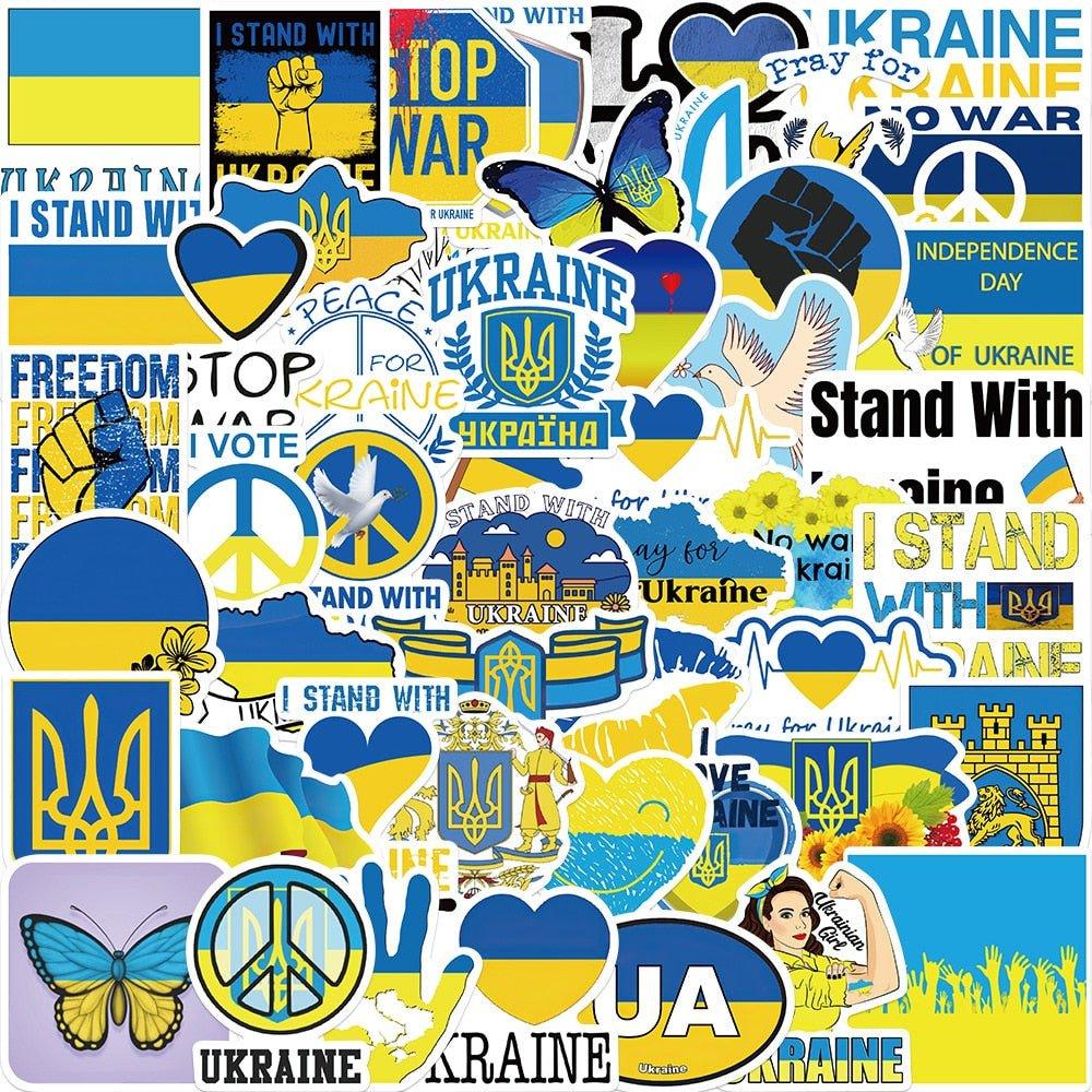 50pcs Ukraine Stickers - Puritific