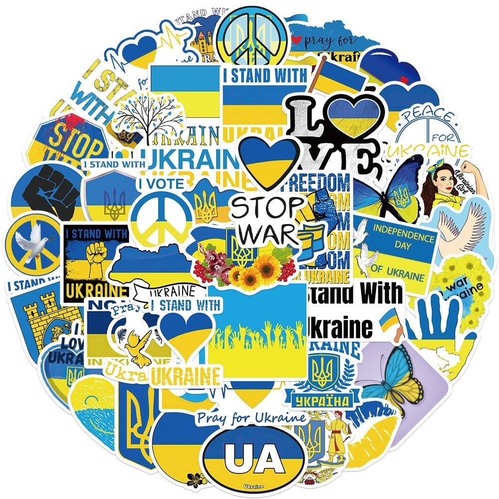 50pcs Ukraine Stickers - Puritific