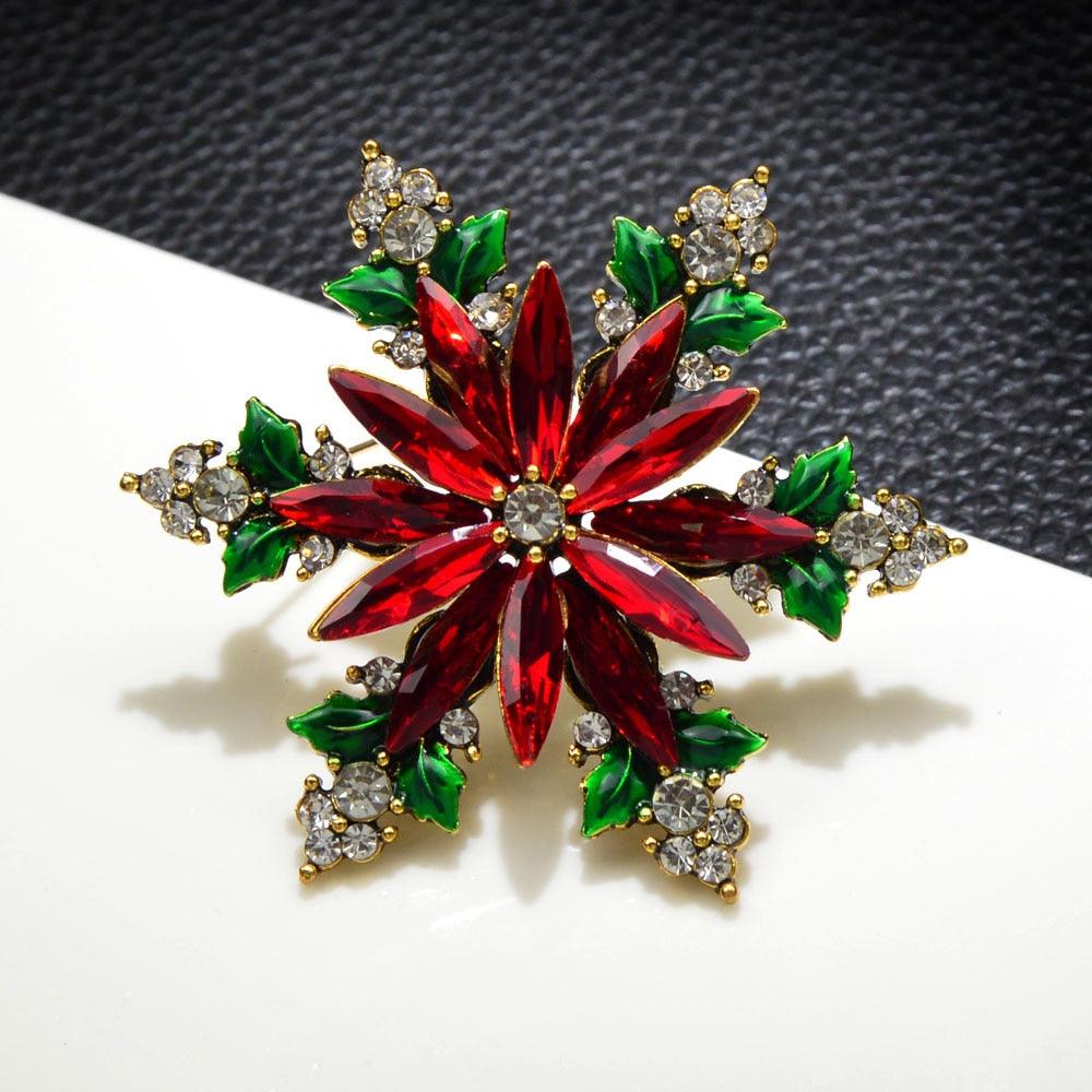 Christmas Crystal Snowflake Pin - Puritific